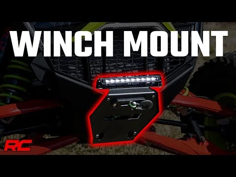 22 Polaris RZR Pro R Led Light Winch Mount RS4500S Black Slimline 