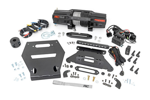 22 Polaris RZR Pro R Led Light Winch Mount RS6500S Black Slimline 
