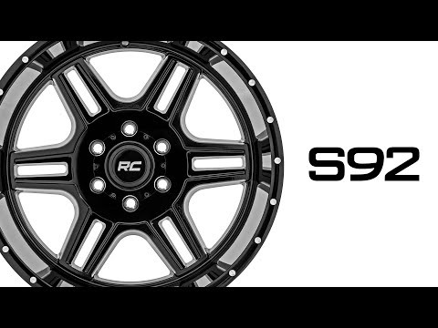 18x9 6x5.5 +0mm Machined One-Piece Gloss Black92 Series Wheel 