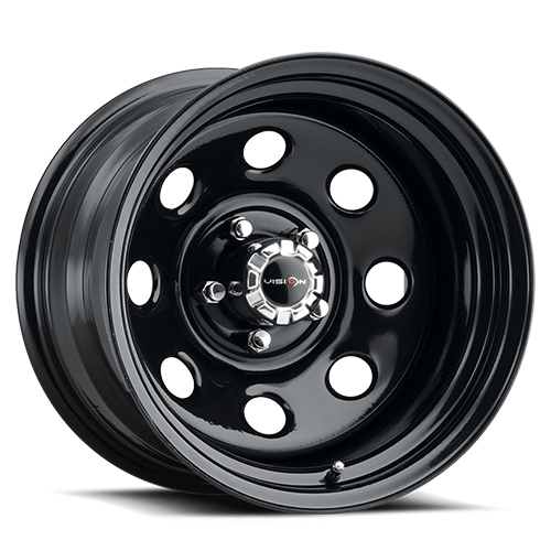 17X8 5X5.5 (5X139.7) 4BS Gls Blk Soft 8 - Vision Wheel