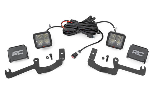 19-23 Chevy 1500 Spectrum Pair Spot LED Light Ditch Mount - Rough Country 