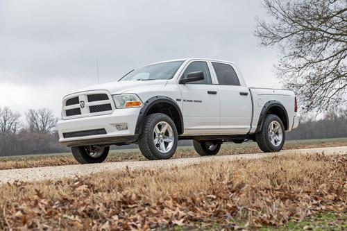 09-18 Dodge Ram 1500 Black Metallic Both Bumpers Traditional Pocket Fender Flares 09-18 Dodge Ram 1500 Black Metallic Both Bumpers Traditional Pocket Fender Flares
