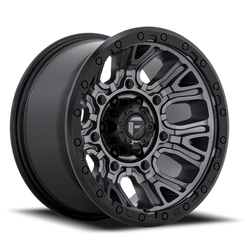 20x10 8x180 4.79BS Matte Gunmetal W/Blk Ring D825 Traction