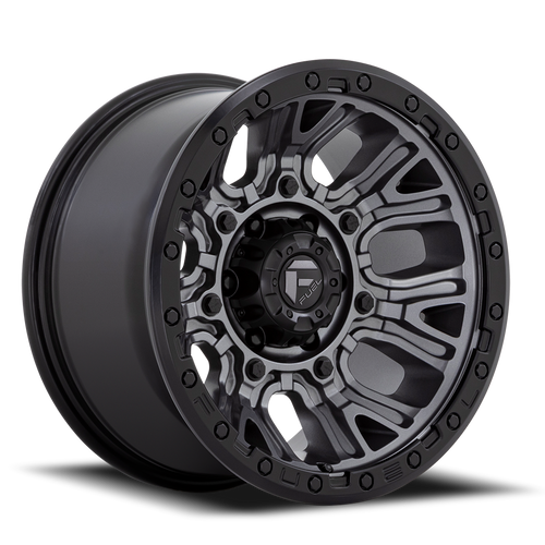 20x10 5x127 4.79BS Matte Gunmetal W/Blk Ring D825 Traction