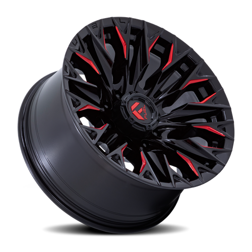 20x9 8x180 5.04BS Gls Blk Milled W/Candy Red D823 Flame