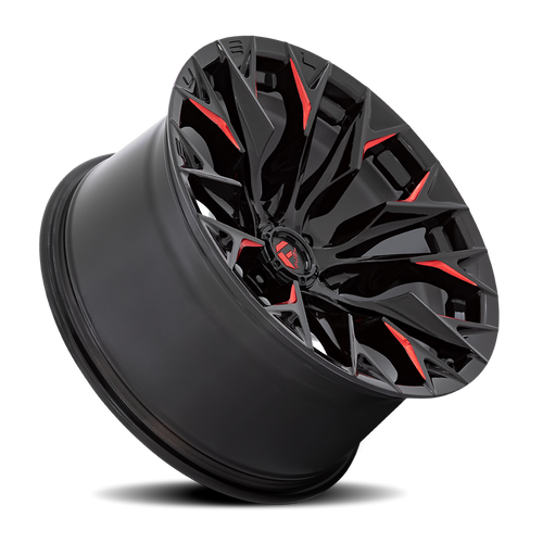 20x9 6x5.5 5.79BS Gls Blk Milled W/Candy Red D823 Flame