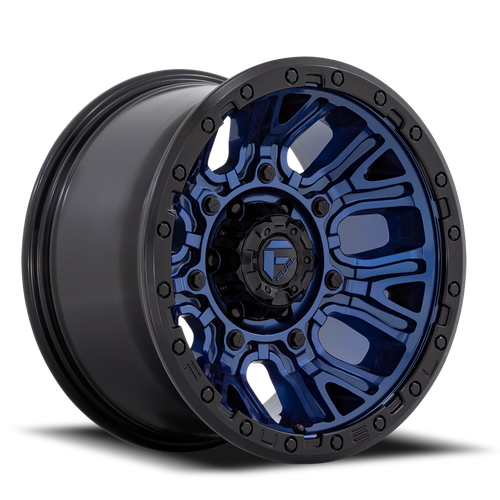 17x9 5x127 5.04BS Dark Blue W/Blk Ring D827 Traction