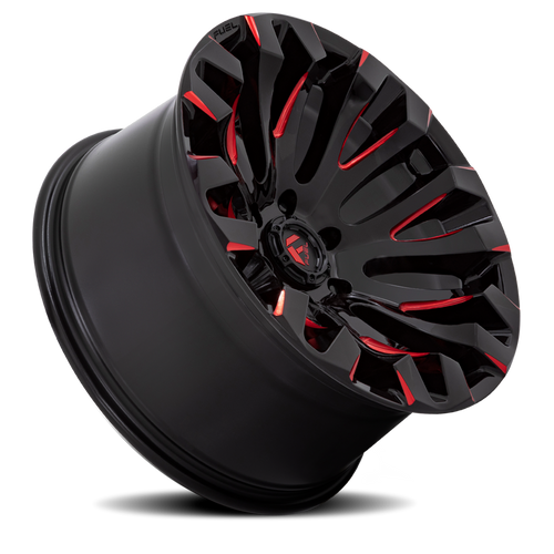 18x9 6x5.5 5.04BS Gls Blk Milled Red Tint D829 Quake