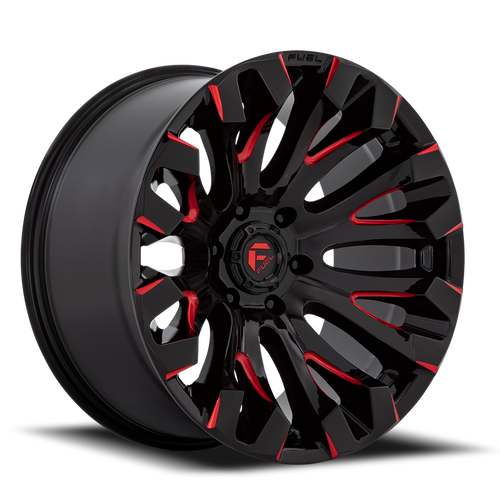 18x9 6x135 5.04BS Gls Blk Milled Red Tint D829 Quake