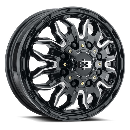 17x6.5 8x6.5 8.6BS Korupt Black Milled - Vision Wheel