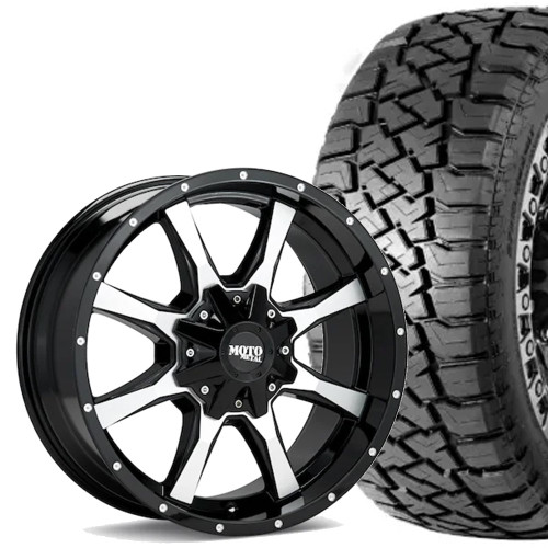 20x9 MO970 Machined Face/35X12.50R20E Landspider MT