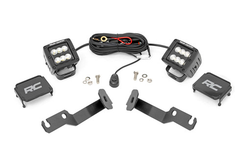 05-15 Toyota Tacoma Flood Black Pair LED Light Kit Ditch Mount  71088