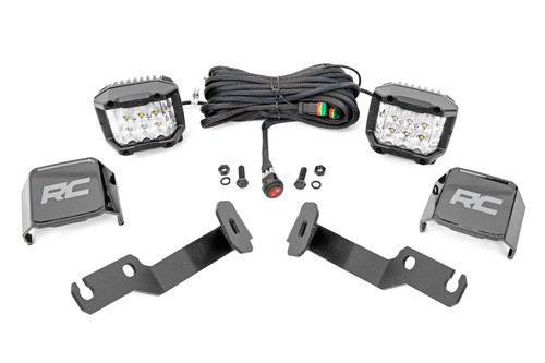 05-15 Toyota Tacoma Wide 3" OSRAM LED Light Kit Ditch Mount - Rough Country 