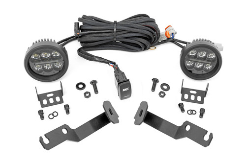 05-15 Toyota Tacoma Amber DRL 3.5" Black Series Round LED Light Mount Ditch Mount 