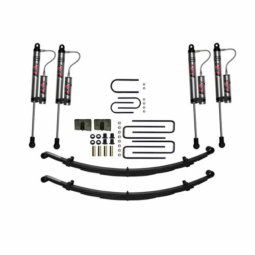 1975-1993 Dodge Ramcharger Trailduster 4WD 4in Suspension Lift Kit w/ ADX 2.0 Remote Reservoir Shocks