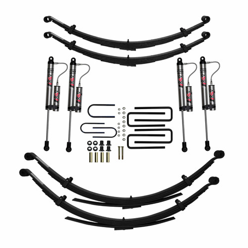 1975-1993 Dodge W300, W350 4WD 4in Suspension Lift System w/ ADX 2.0 Remote Reservoir Shocks