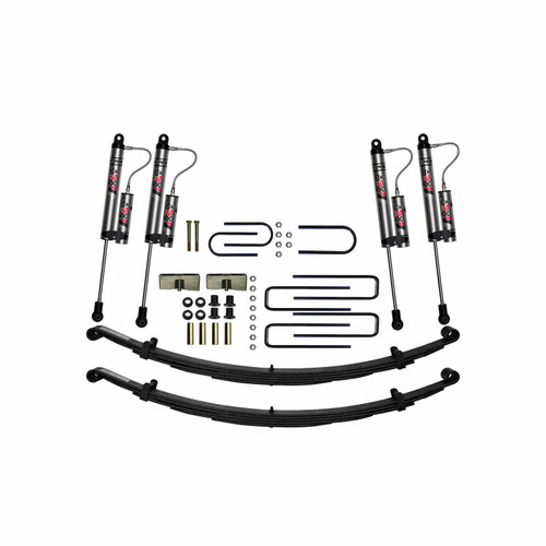 1975-1993 Dodge W100, W150, W200, W250 4WD 4in Suspension Lift Kit w/ ADX 2.0 Remote Reservoir Shks