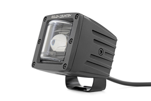 Black Series LED Light Pair 2 Inch SAE Fog Yellow 