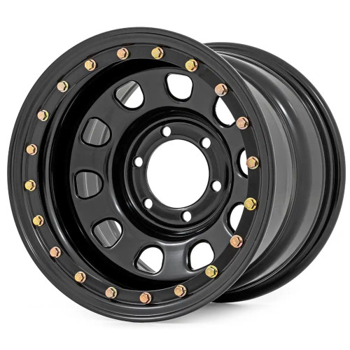 15X8 5X4.5 3.3 Bore -19 Blk Steel Simulated Bead Lock