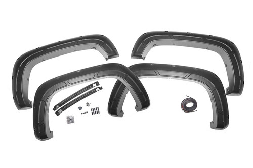 20-24 Chevy 2500HD,3500HD GB8 Mosaic Black Defender Fender Flares - Rough Country