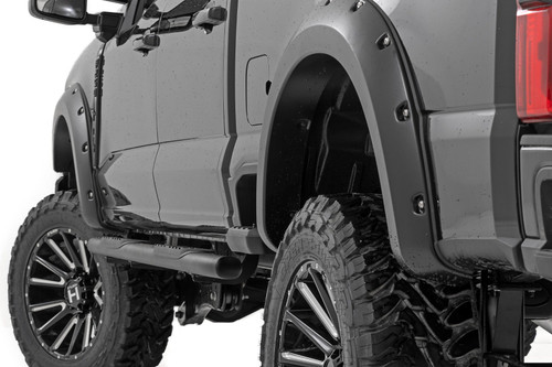 23-24 Ford F250,F350 JS Iconic Silver Pocket Fender Flares 23-24 Ford F250,F350 JS Iconic Silver Pocket Fender Flares