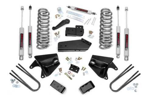 80-96 Ford F150 Rear Blocks 4in Lift Quad Front Shocks 