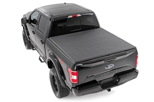 15-20 Ford F150 17-20 Raptor 6ft7in Bed Soft Tri-Fold Bed Cover 