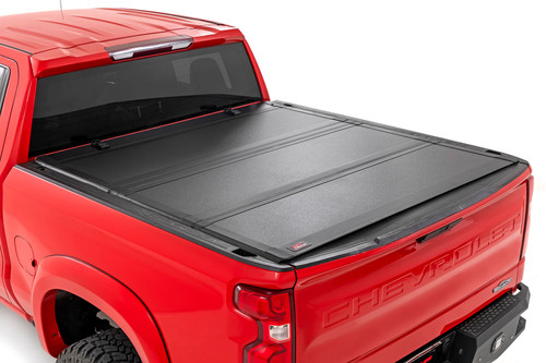 19-24 Chevy/GMC 1500 6ft 7in Bed Hard Tri-Fold Flip Up Bed Cover 