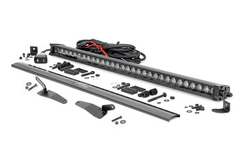 Polaris RZR Turbo R 4WD Single Row Light Mount Front Black Series White DRL  93161