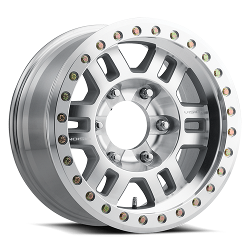 17X8.5 5x5.0 4.25 BS Machined Finish Manx Beadlock - Vision Wheel