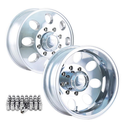 17" 167 Dually Wheel Kit Polished 8x165.1/8x200/8x210