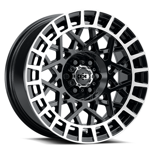 17x8.5 6x5.5 5.22BS Savage Black Machined - Vision Wheel