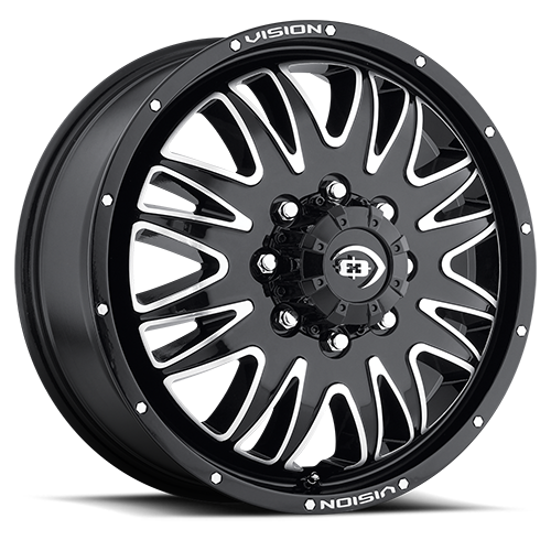 20x8.25 8x170 x1.94BS Rival Black Machined - Vision Wheel 20x8.25 8x170 x1.94BS Rival Black Machined - Vision Wheel