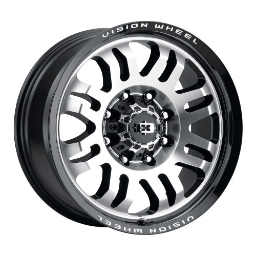 17x8.5 6x4.5 4.7BS Inferno Black Machined - Vision Wheel