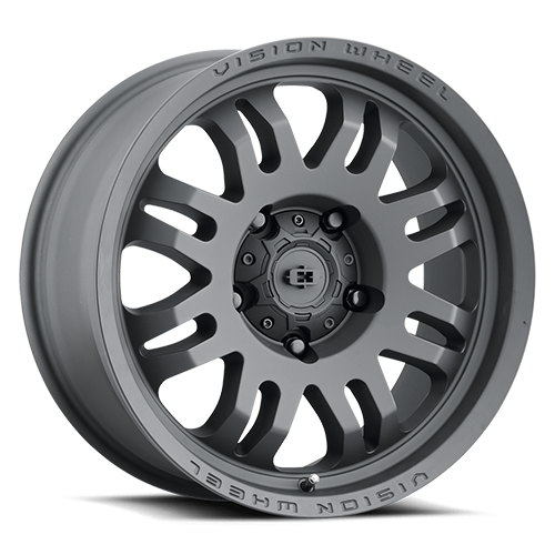 18x8.5 6x4.5 4.7BS Inferno Black - Vision Wheel