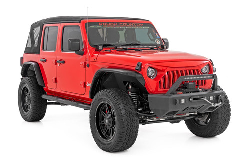 18-24 Jeep Unlimited Black 4 Door Oval Nerf Steps 