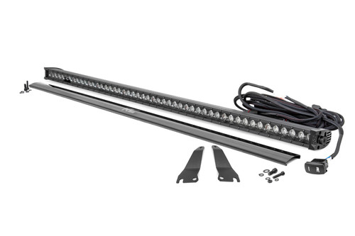 Kawasaki Teryx 50in Black Single Row White DRL Cage Mount LED Light Kit 