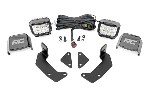 CF Moto Uforce 1000/1000XL Pair Wide Angle 2in Chrome Pair Cage Mount LED Light Kit  96106