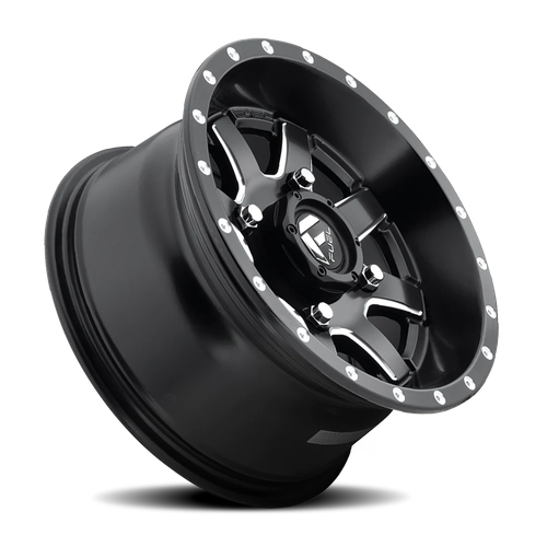 15x7 4x156 4.51BS D538 Maverick Matte Black Milled - Fuel Off-Road