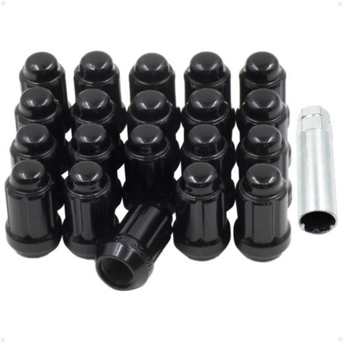 5 LUG BLACK SPLINE INSTALL KIT (LUGS ONLY) 7/16 20 LUGS
