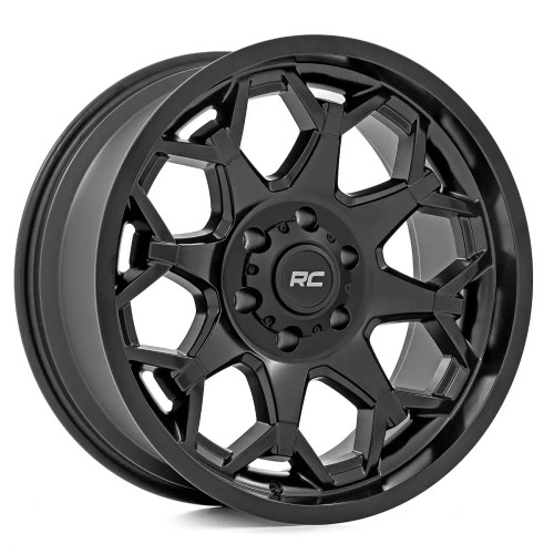 20x9 8x180 5BS Rough Country 80 Series Semi Gloss Black