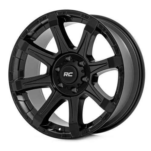20x9 6x5.5 5BS Rough Country 81 Series Semi Gloss Black