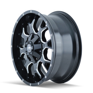 8015 Warrior 20x9 8x170 +0mm Matte Black with Milled Lip Accents