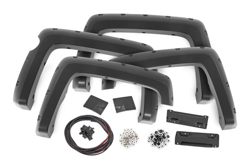 14-18 & Classic Chevy 1500 5ft9in Bed G9K Satin Stee Pocket Fender Flares 