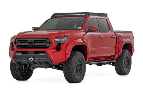 24 Toyota Tacoma Crew Cab Black RPT2 Running Board - Rough Country 24 Toyota Tacoma Crew Cab Black RPT2 Running Board - Rough Country