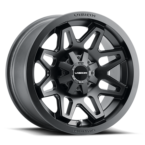15x7 4x136 0BS 416 416 ATV Matte Black - Vision Wheel