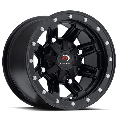 12x8 4x110 4.1BS Vision Wheel VW 550 Matte Black-ATV/UTV 12x8 4x110 4.1BS Vision Wheel VW 550 Matte Black-ATV/UTV