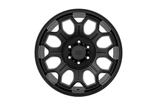 20x9 6x5.5 4.53BS Rough Country 77 Series Semi Gloss Black