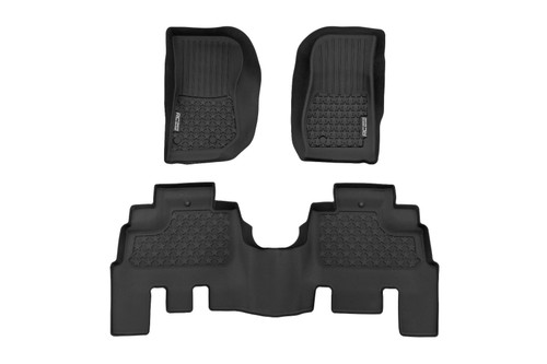 Floor Mats F&amp;R 4 Door Jeep Wranglr jk  Unlimit 4WD 14-18
