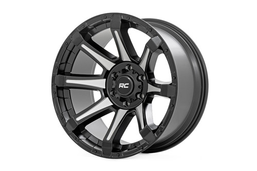 20x9 8x180 5BS Rough Country 81 Series Semi Glos Bl Mac Spo